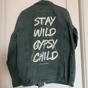 Olive Green Denim Jacket